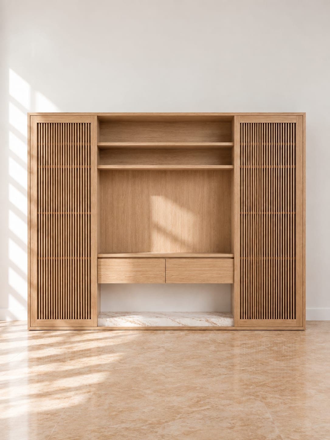 Biblioteca Quebrada Natural from Línea Regidor, front view in a styled room